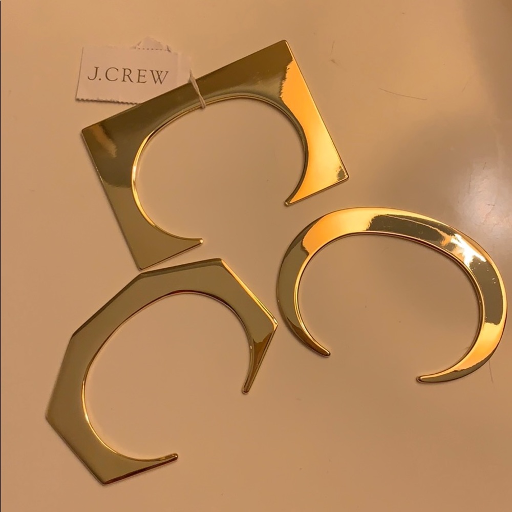 J. Crew Geometric Bangle Bracelet, Set of 3
